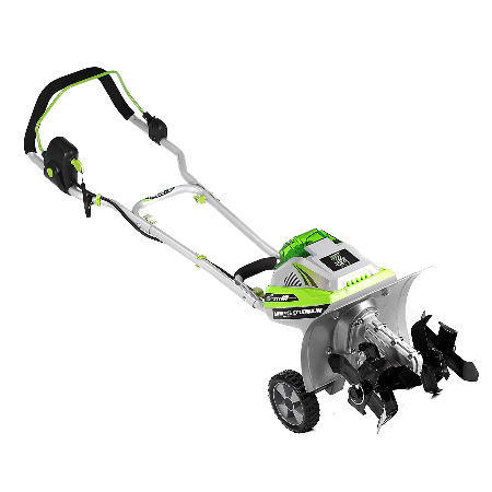 Earthwise TC70040 11-Inch 40-Volt Lithium-Ion Cordless Electric Tiller/Cultivator, 4Ah Battery & Charger Included